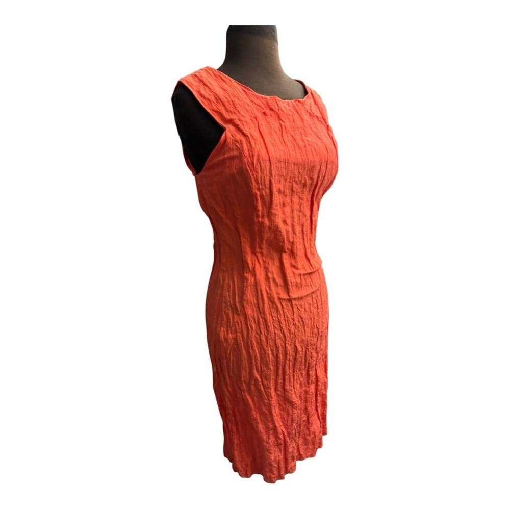 Dieter Bennett Jake Designer Dress 10 NWT 90s European Minimalist Crinkle Dress